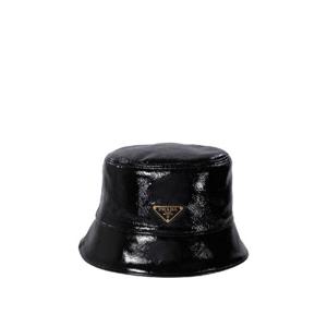 PRADA Naplak patent leather bucket hat 1HC1372DNTF0002
