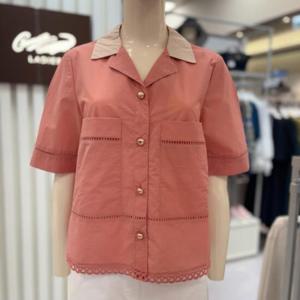 크로커다일레이디 HC28 배색카라 블라우스 CLEMBL302