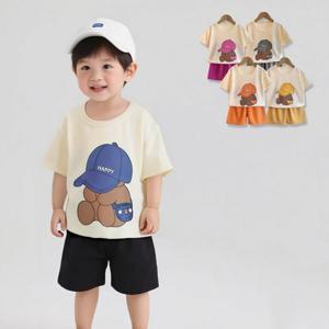 [조이멀티]캡베어 아동 와플 반팔 반바지 상하복세트 205826