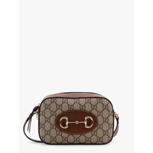 GUCCI 1955 Horsebit GG Supreme Fabric and leather shoulder bag 76019692TCG