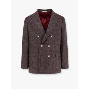 BRUNELLO CUCINELLI Prince of Wales wool blend blazer MV4167BPDG