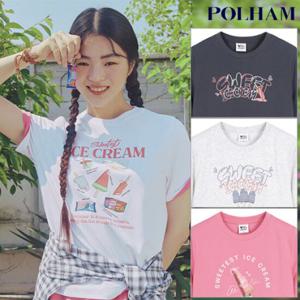 [폴햄] PHF3TS2100 여성 죠크박 쿨코튼 반팔 티셔츠