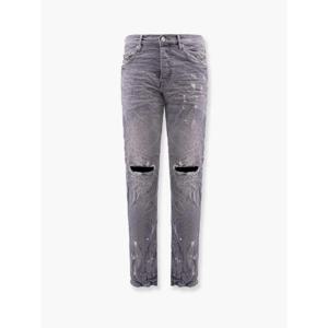 PURPLE BRAND Worn Grey Knee Slit Slim Fit Jeans P001WGKS122