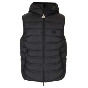 Moncler 로고 패치 후드 집업 질레 1A000185973I 999 TP942823458