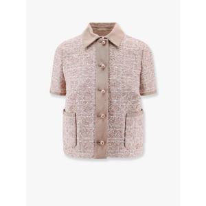 DIOR Macrocannage short sleeve cotton blend tweed blazer 541V72A7757