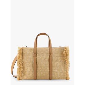FENDI Summer Tote rafia shoulder bag with all-over FF logo 8BH435