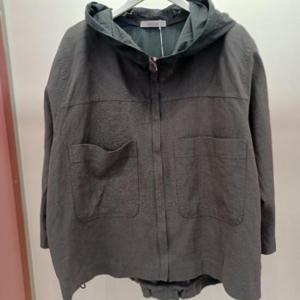 Latium HC06 국내생산 7부소매 팔뚝품넉넉한  알마니 언발 집업 후드 린넨 점퍼 T2523jp15DG