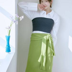 [쥬크]패널 니트 스커트 Z252KSD003