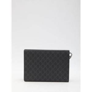 GUCCI GG pouch with grey trim 7682551048