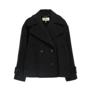 CHLOE Double breasted wool coat CH25AMA96952001