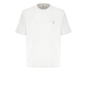 브루넬로 쿠치넬리 반팔 티셔츠 M0B137427GCW787 WHITE