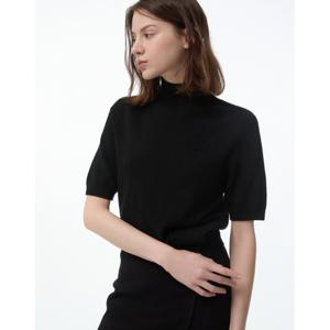 질스튜어트 뉴욕 여성 24FW 블랙 짜임 캐시미어 반팔니트 WJSW4D750BK
