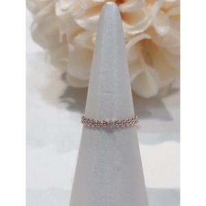로이드 큐빅  와플밴드 미스링 14K 골드 반지 LRS25028G