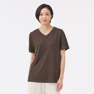 [빌드]BPMT529 리넨 자수 포인트 탑/빅사이즈/미시/여성/여름
