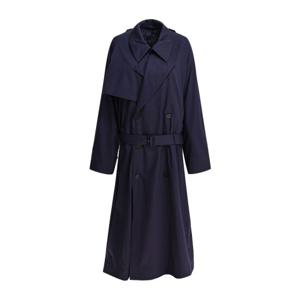 발렌시아가 드레이프 넥 트렌치 코트 839119TSP134100 BLUE