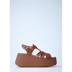 25 SS 끌로에 여성 Leather Nama Platform Sandals chl0261032brn
