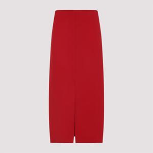 까르벵 미디 스커트 6252K21098 CRIMSON