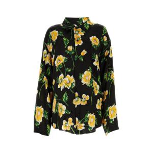 발렌시아가 셔츠 681631TPL45 1361 BLACKYELLOW