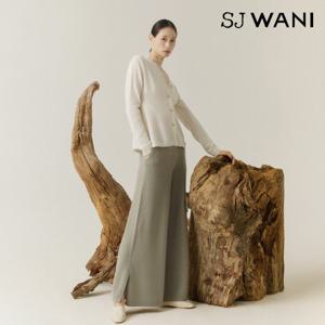 SJ와니 25FW 캐시미어 100 슬릿 와이드 팬츠 1종
