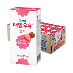 [매일유업]매일 멸균우유 딸기 200ml 24팩