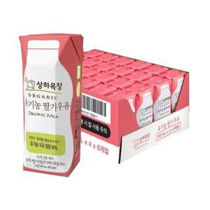 [매일유업]상하목장 유기농 딸기우유 125ml 24팩