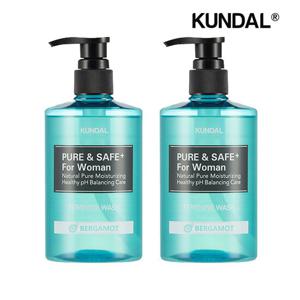 쿤달 퓨어 앤 세이프 여성청결제 베르가못 300ml x2개