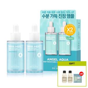 비욘드 엔젤아쿠아 수분 가득 진정 앰플 50ml 더블기획 + 여행용 체험키트(바디워시60ml + 바디 에멀전 60ml + 피토 아쿠아 크림 1ml x 5매)