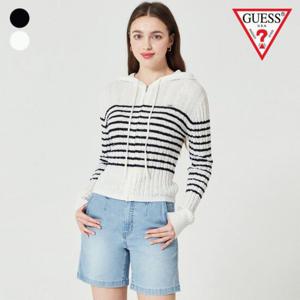 [게스]게스 여성 후드 스트라이프 스웨터 집업 OO1S2671