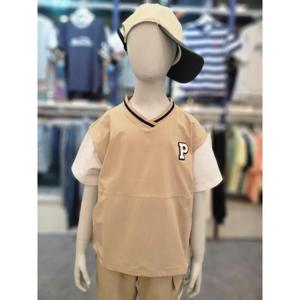 폴햄키즈 세이브존03 우븐화섬브넥반팔티셔츠 PKE2TS3050AB