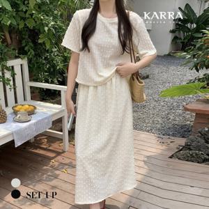 KARRA 심플피더티셔츠+스커트SET_A4M0664