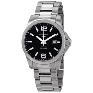 론진 컨퀘스트 블랙 다이알 오토매틱 남성용 41mm 시계 L3.777.4.58.6