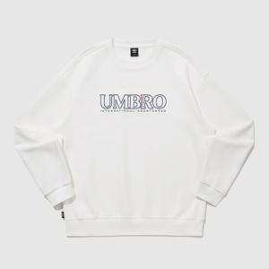 [엄브로] 에센셜 플러스 자수 레터링 맨투맨 UQ121CFS16_WHT