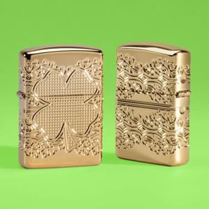 ZIPPO 지포 라이터 46301 Lucky Clover Design ZPN3MA067