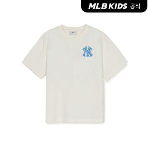 [MLB키즈 공식] 25SS 클래식 모노그램 그라데이션 빅럭스 티셔츠 NY (Cream) 7ATSM0453