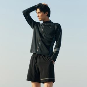 [아레나공식] 에센스 레귤러핏 집업 래쉬가드 세트 A5BM1PC05BLK