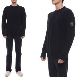 [스톤아일랜드] 24FW 남성 와펜 패치 크루넥 울 니트 (8115508A3 A0029 24F)