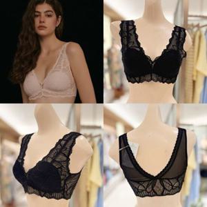 [BARBARA][ABR4806 검정] 스트레치성 레이스 런닝형 몰드 노와이어이어 브라렛