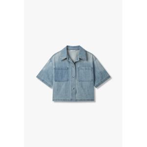 [지컷]스냅 버튼 투 포켓 데님 셔츠(7255255102)