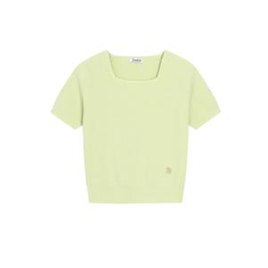 [르샵]l1f22kpo060u스퀘어넥 반팔 크롭 골지 니트