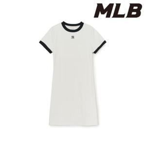 MLB (3FOPB0453-50IVS) 여성 베이직 슬림핏 골지 원피스