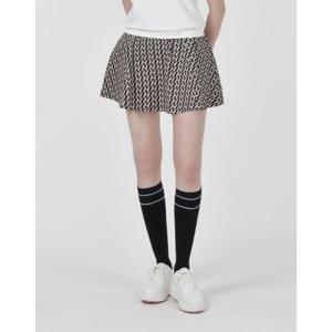 헤지스골프  (HWSK5B312I2)  25SS 베이지 여성 H패턴 A라인 스커트