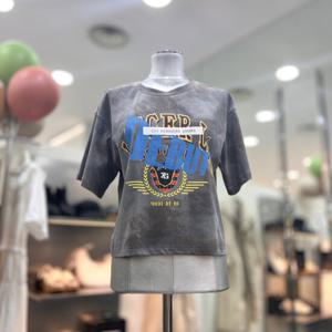 [에고이스트]크롭 루즈핏 그래픽 포인트 티셔츠 ER2CH061 / EQ2C