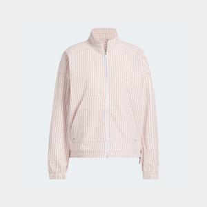 아디다스골프 25SS 여성 얼티밋365 깅엄체크 자켓 라이트핑크 JE9948