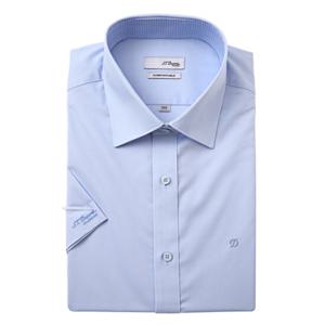 듀퐁셔츠 SE5MM22HS921SBU 반팔 여름용 슬림핏 블루 솔리드 스트레치 반소매 스판 와이셔츠