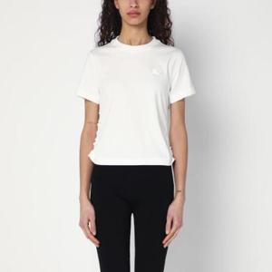 BURBERRY White T-shirt with check pattern detail 8109184163419/Q_BURBE-B8764