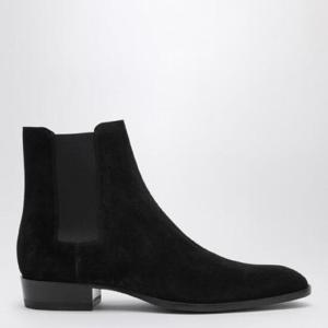 SAINT LAURENT 와이엇 30 블랙 스웨이드 앵클 부츠 443208BT300/XH_YSL-1000