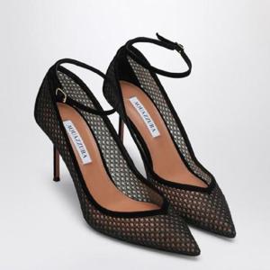 AQUAZZURA 블랙 메쉬 데콜테 Asha ASHMIDP0MWD/Q_AQUA-000