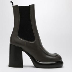 BURBERRY 다크 그린 가죽 첼시 웨지 부츠 8096702140976/XH_BURBE-C1173