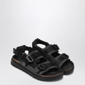 BIRKENSTOCK Black Shinjuku sandal in natural leather and tissue 1024599SUE/Q_BIRKE-BLK