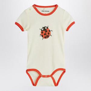 MINI RODINI Ivoryred bodysuit with ladybug 2524011311COQMIRO-OW